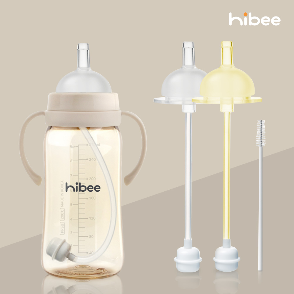하이비 1단계 다둥이 추빨대 2P 간편빨대 더블하트 모윰 호환 젖병빨대 - 상품 이미지