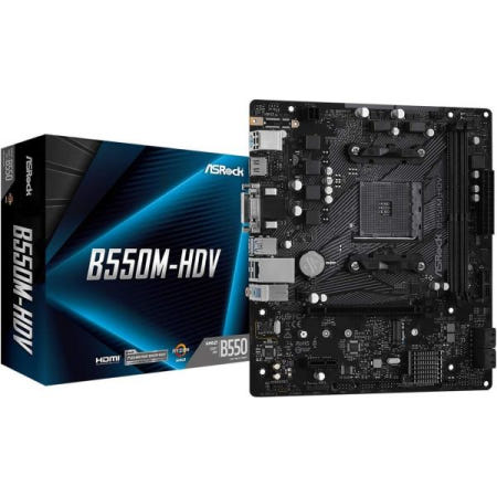 ASRock [해외]ASRock B550M-HDV, 3세대 AMD AM4 Ryzen™ / 미래형 프로세서 메인보드 지원