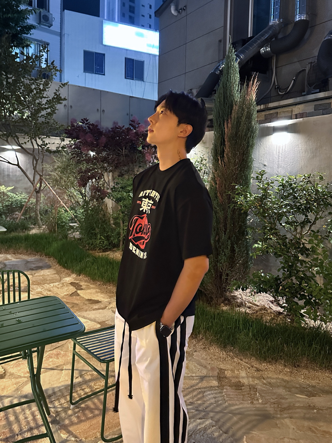 16수반팔티 남자프린팅반팔 여름커플티 - 상세 이미지 3