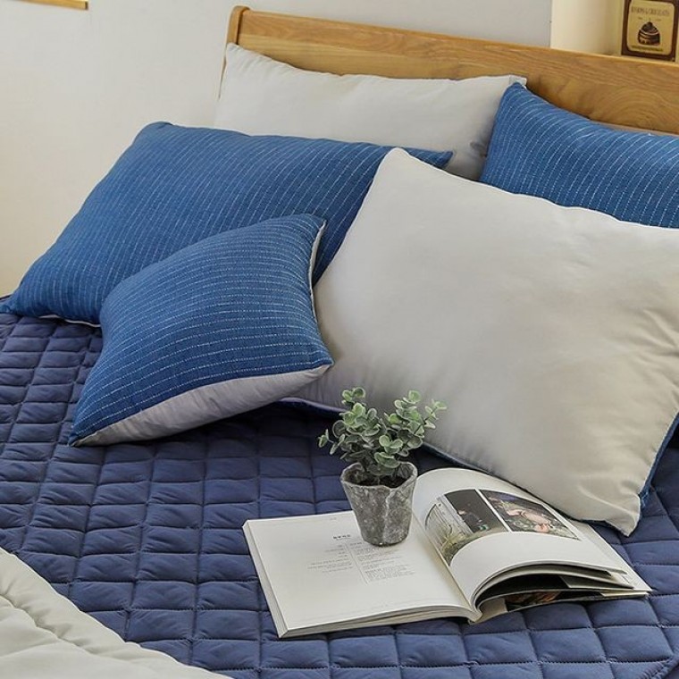 사각퀼팅 누빔패드침대커버 패드 덮개 슈퍼싱글 퀸
