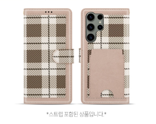 지갑 케이스 가죽 카드 수납 스트랩 카메라보호 그린, 갤럭시S21 - 상세 이미지 2