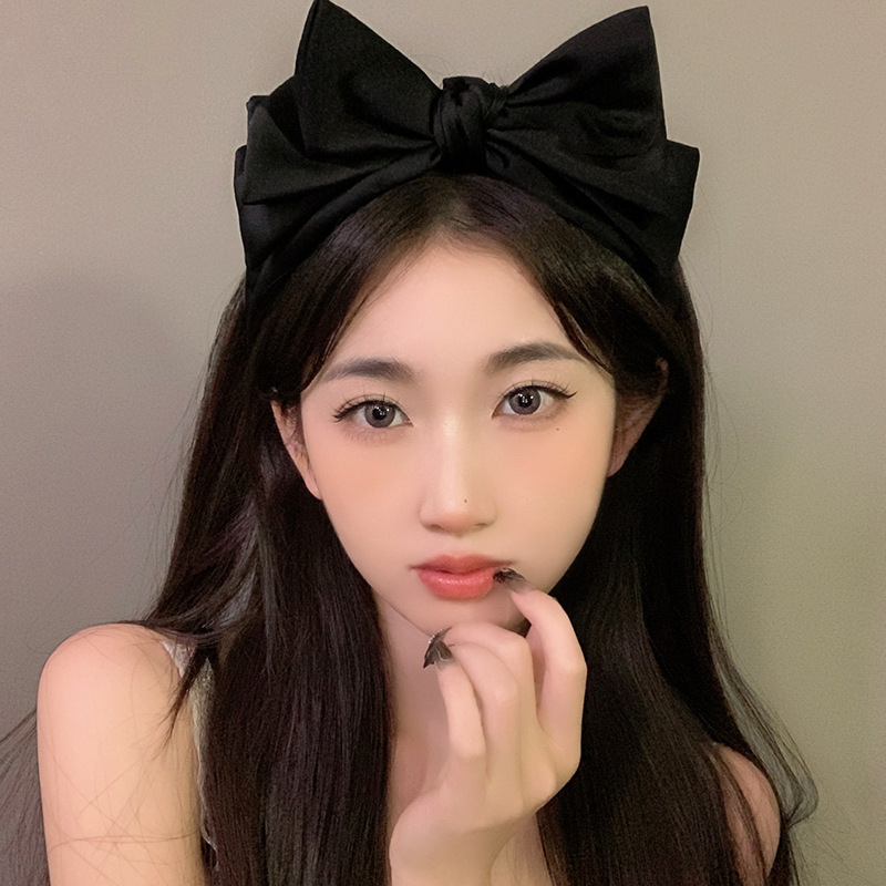 [얼굴소멸템] 애니윙 귀안아픈 왕리본 헤어밴드 사계절 러블리 머리띠 이미지 6