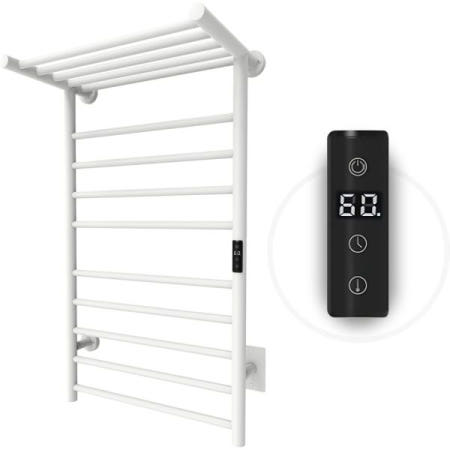 [해외]오다스 | 수건 워머 LED 표시등이 내장된 타이머 모드: 1시간에서 8시간, 켜짐/꺼짐 온도 30도에서 60도 (86도에서 140도) 벽걸이 9개의 원형 막대 상단 선반