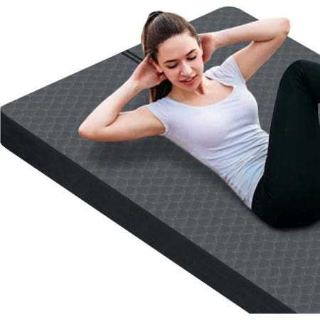 [nuveti][해외]누베티 대형 운동 매트 - 15mm/20mm/30mm 두께의 요가 | 피트니스, 요가, 필라테스, 스트레칭 및 여성 남성용 바닥 운동용 (무료 휴대용 가방 포함)