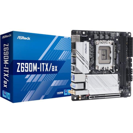 [해외]ASRock Z690M-ITX/ax 마더보드 인텔 12세대 CPU(LGA1700) 호환 Z690 미니 ITX