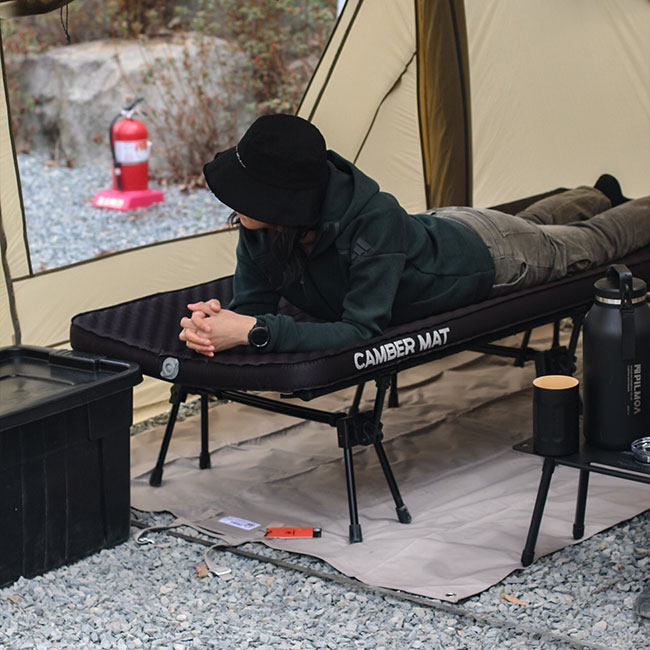 블루폴 캠버 자충매트 6T 캠핑 피크닉 에어매트 이너텐트 차박매트 더블, 6cm, 카키