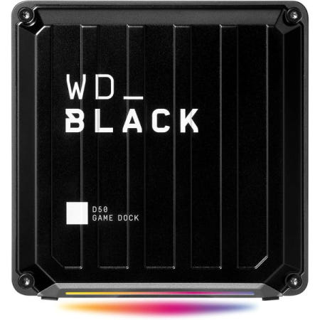 [해외]WD_BLACK 2TB D50 게임 도크 NVMe SSD 솔리드 스테이트 드라이브, 썬더볼트 3 연결 RGB, 최대 3,000MB/s - WDBA3U0020BBK-NESN