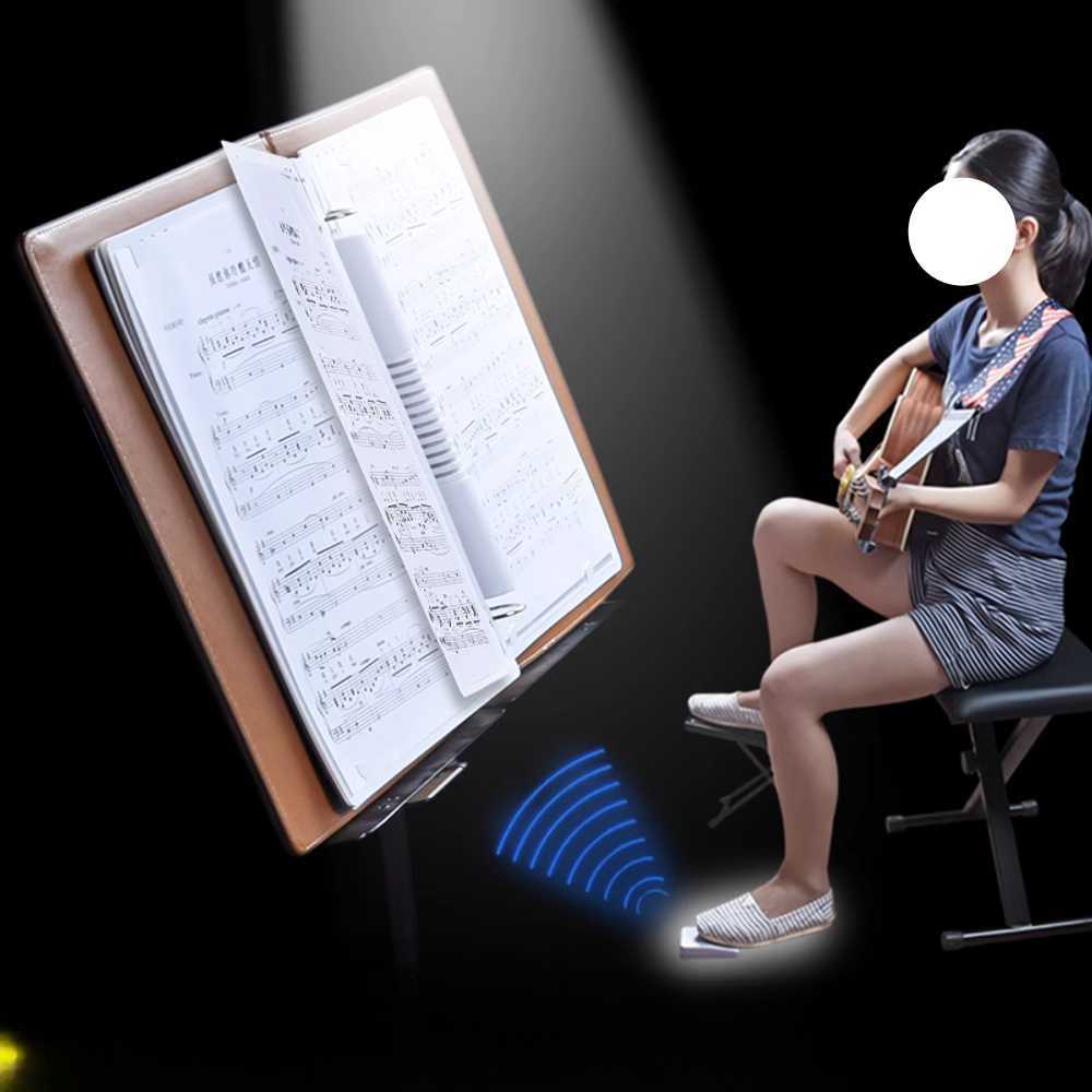 페이지 터너 피아노 페달식 오케스트라 보면대 악기 브라운 - 상품 이미지