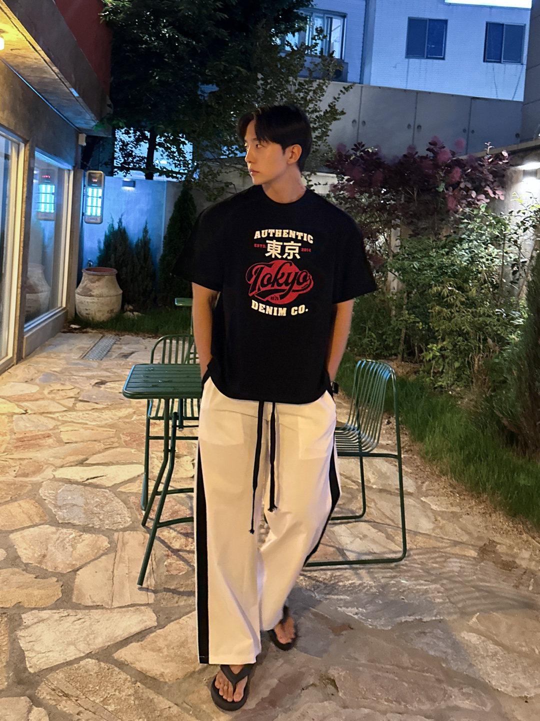 16수반팔티 남자프린팅반팔 여름커플티 - 상세 이미지 5