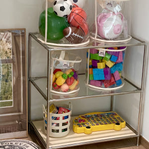 TPU 투명 아기 장난감 정리함 수납장 수납함 원형 S 육아맘 솔직 후기 | 실사용 리뷰 - 상품 이미지 1