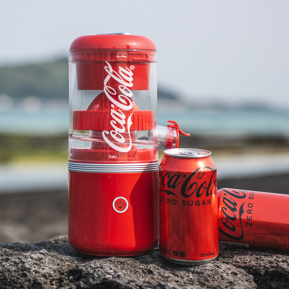 코카콜라 자동 착즙기 주서기 오렌지 레몬 즙짜는기계 스퀴저 무선