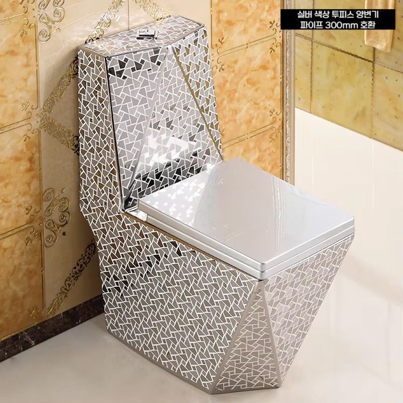 금색 고급 양변기 식당 대형 카페 인테리어 럭셔리 변기 골드 675x340x820mm - 상세 이미지 5