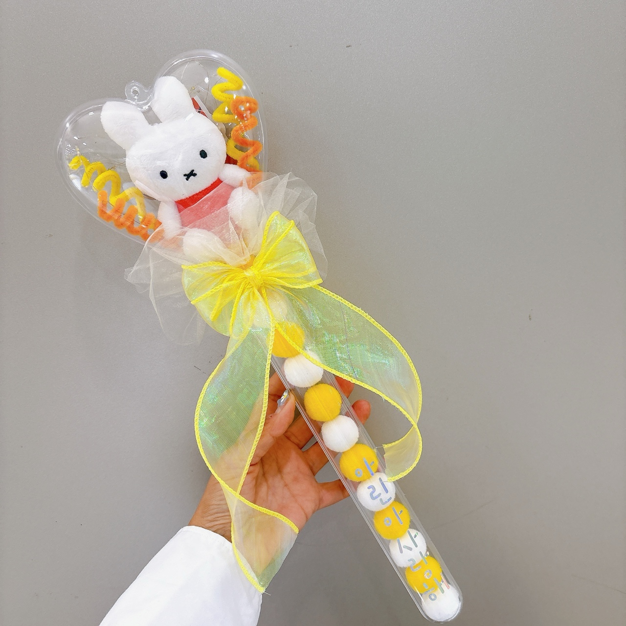 miffy 미피 하트봉 토끼 연주회 LED 응원봉 인형꽃다발 졸업식 레터링포함 - 상세 이미지 3