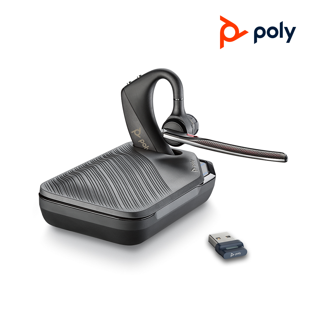 POLY 플랜트로닉스 보이저 5200 UC 충전케이스 동글 패키지 블루투스 통화용 이어폰 - 상세 이미지 2