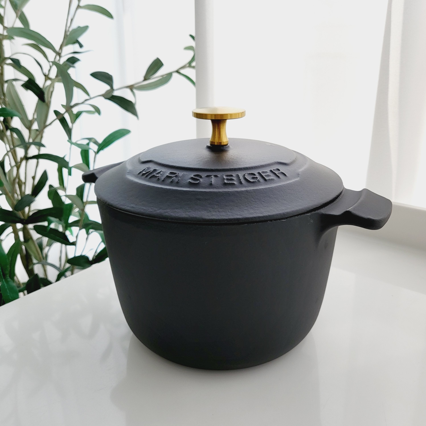 MARISTEIGER 25년 최신 글램팟 16cm 블랙 인덕션 무쇠 주물 솥밥 냄비
