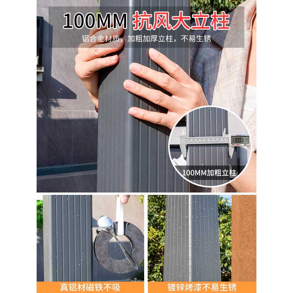 간이 주차장 스카이어닝 차양막 쉘터 차고 캐노피 3X3m - 상세 이미지 3