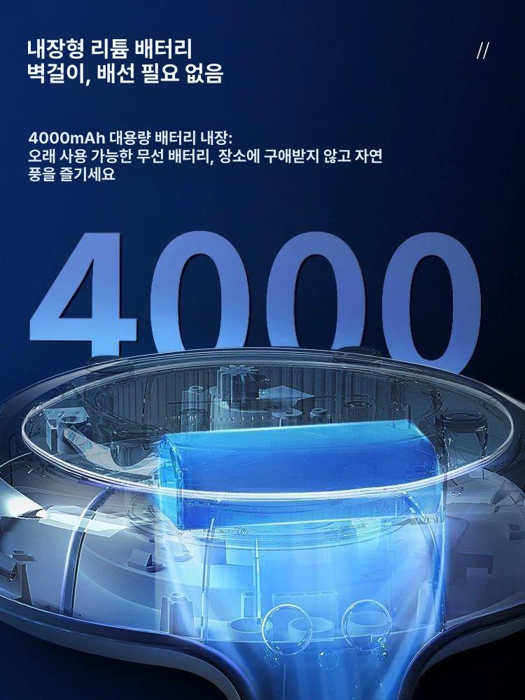 샤오미 무선 충전식 벽걸이형 미니 선풍기 욕실 주방 화장실 화이트 고급형 회전 - 상세 이미지 4