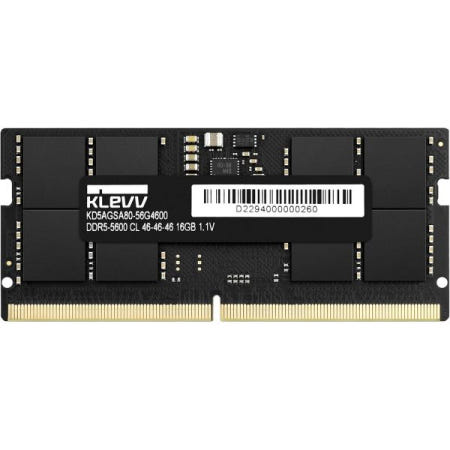 [해외]KLEVV DDR5 64GB (2x32GB) 5600MHz CL46 SODIMM SK Hynix A-DIE Laptop Ram Memory 1.1V ( 16GB (1 x 1