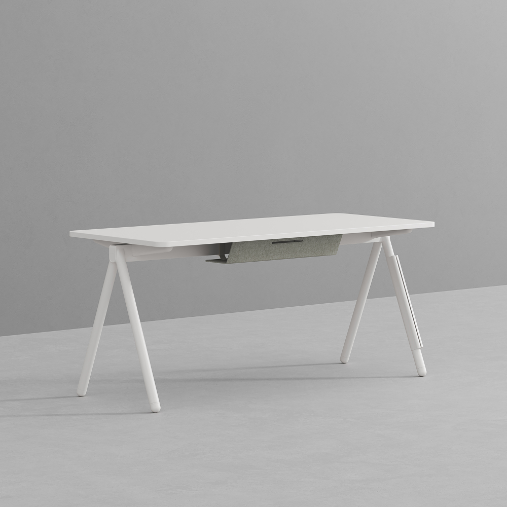 데스커 멀티데스크 1600x700mm, 화이트 - 상품 이미지