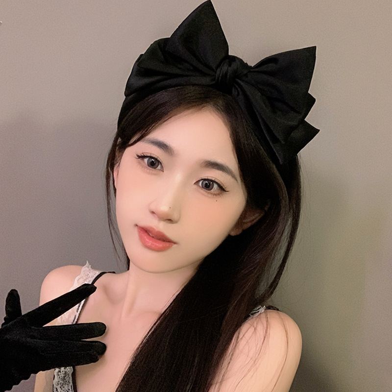 [얼굴소멸템] 애니윙 귀안아픈 왕리본 헤어밴드 사계절 러블리 머리띠 이미지 8