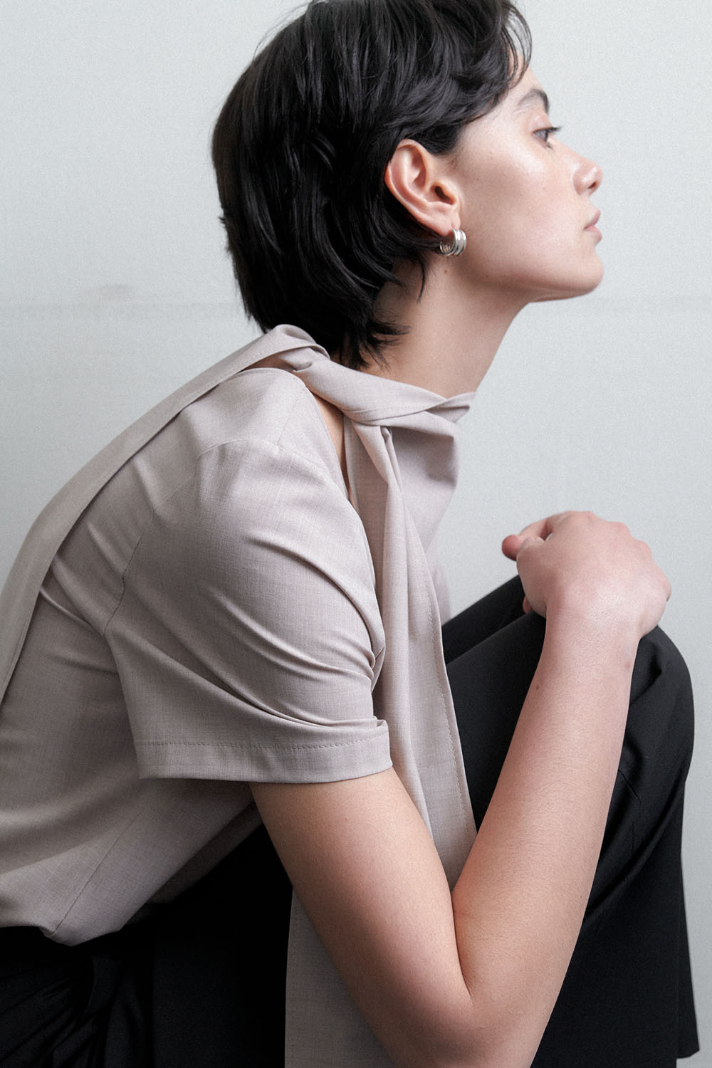 [36 SIZE_ 7/15 재입고 및 순차출고] Summer Long Scarf Blouse Begie - 상세 이미지 2