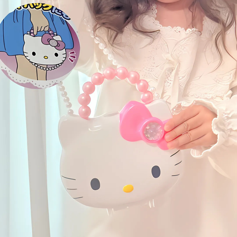 뚜담 헬로키티 키티파우치 거울 반지 머리끈 세트 - 상품 이미지