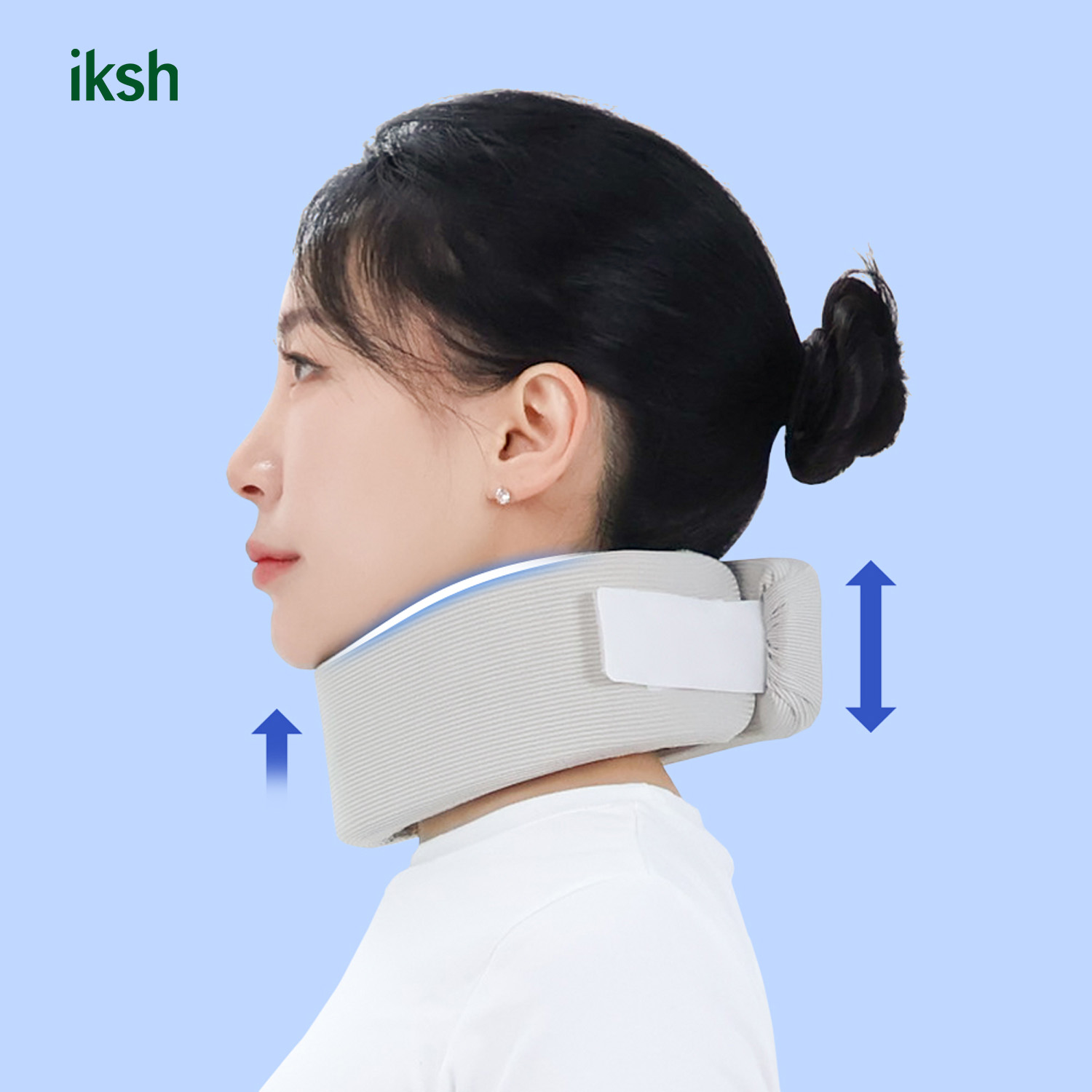 일감생활 목 보호대 메모리폼 견인기 교정기 경추 교정 - 상품 이미지