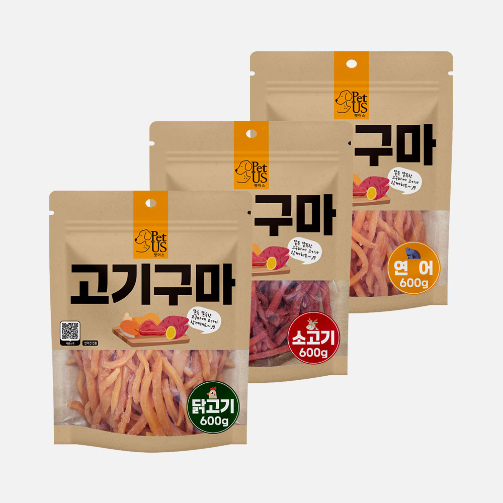 펫어스 고기구마 강아지고구마 강아지닭가슴살 대용량간식 소고기+고구마, 600g, 1개 - 상세 이미지 5