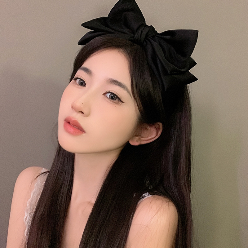 [얼굴소멸템] 애니윙 귀안아픈 왕리본 헤어밴드 사계절 러블리 머리띠 - 상세 이미지 5