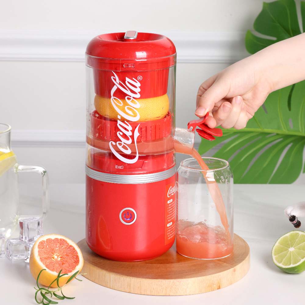 코카콜라 자동 착즙기 주서기 오렌지 레몬 즙짜는기계 스퀴저 무선