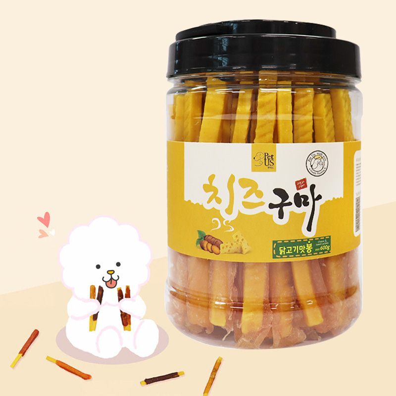 펫어스 치즈구마 강아지고구마 말랭이 대용량간식 오리고기봉, 600g, 1개 - 상세 이미지 2