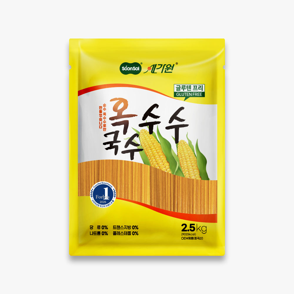 순솔 가원 100% 옥수수국수 2.5kg - 메인 이미지