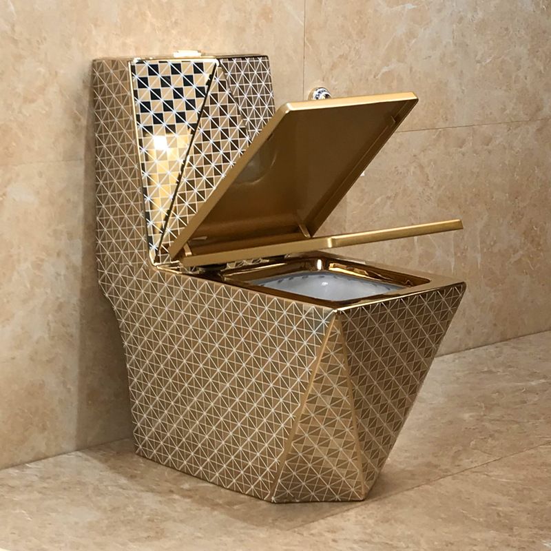 금색 고급 양변기 식당 대형 카페 인테리어 럭셔리 변기 골드 675x340x820mm - 상세 이미지 3