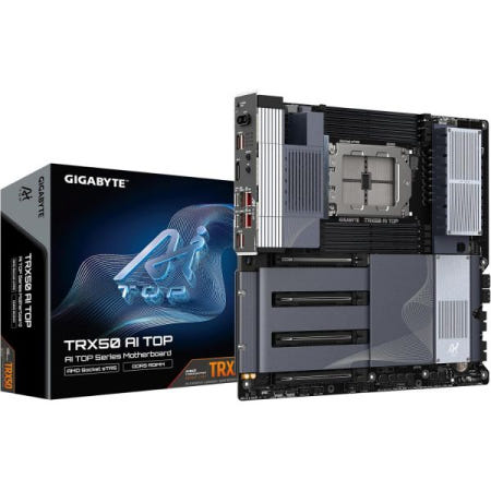 GIGABYTE [해외]기가바이트 TRX50 AI TOP sTR5 AMD EATX 마더보드 - DDR5, PCIe 5.0 M.2, 5.0, USB4 Type-C, Wi-Fi 7, Marvell 1