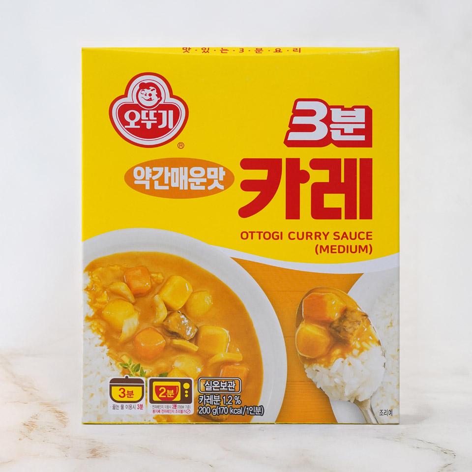 메가마트 오뚜기 3분 카레 약간매운맛 200g - 메인 이미지