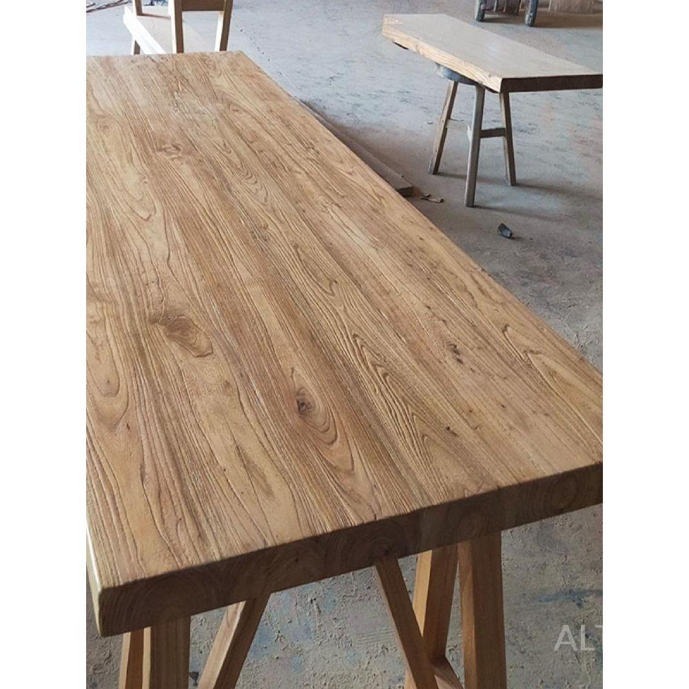 고재 테이블 상판 빈티지 원목 식탁 책상 나무 카페 120x60x5cm - 상세 이미지 3