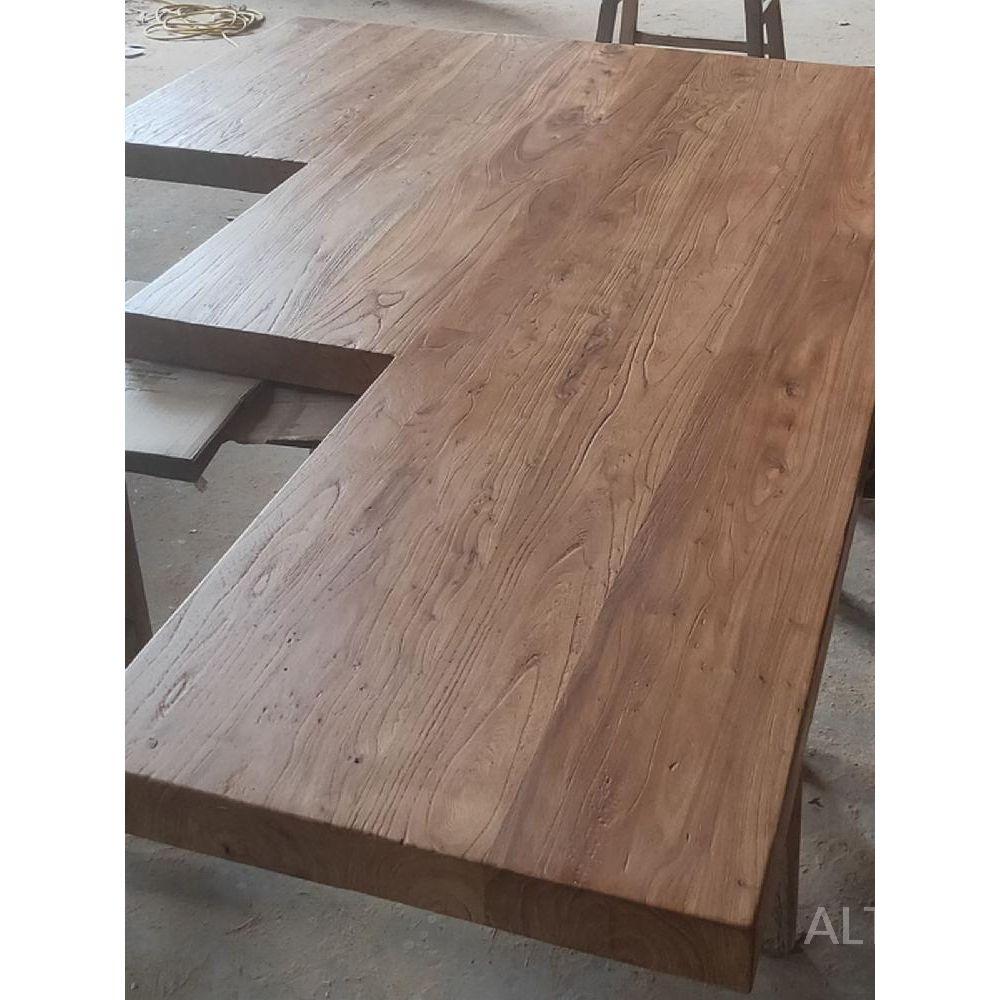 고재 테이블 상판 빈티지 원목 식탁 책상 나무 카페 120x60x5cm - 상세 이미지 4