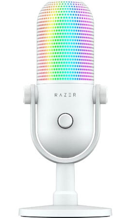 [해외]Razer Seiren V3 Chroma RGB USB마이크 스트림 게임 반응 조명-탭하여 음소거센서 콘덴서 디지털 이득