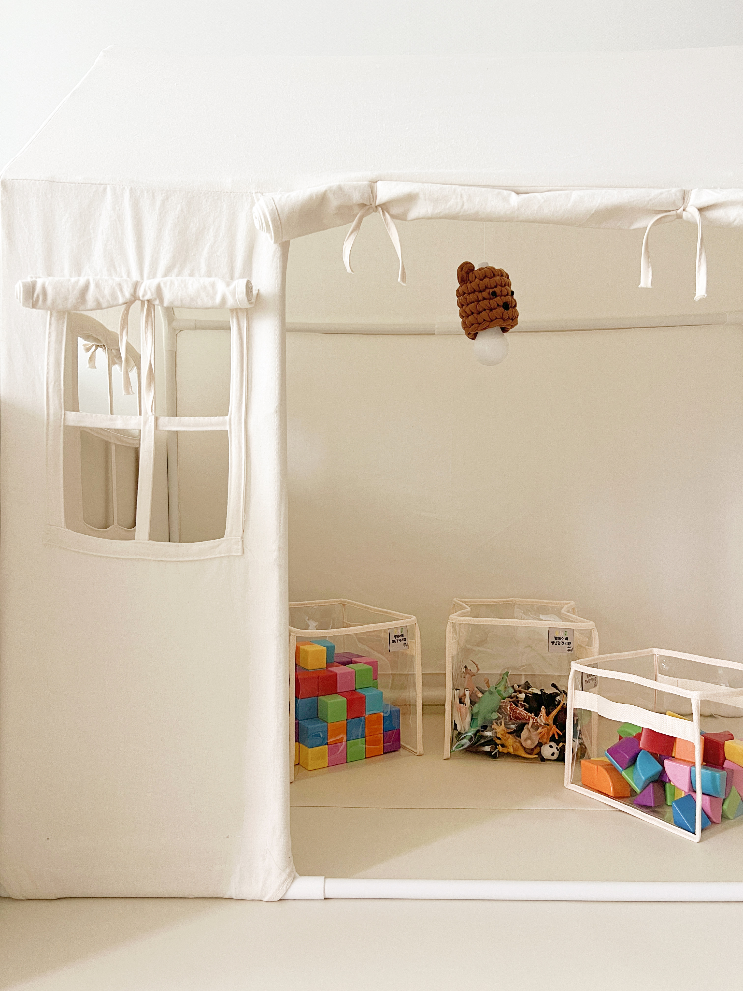 TPU 투명 아기 장난감 정리함 수납장 수납함 원형 S