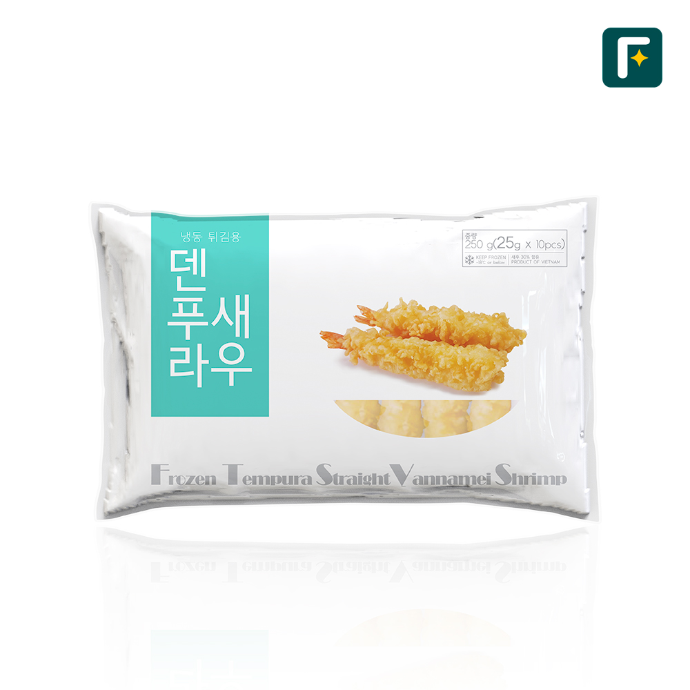 펀쿡 덴푸라 새우 250g (25g X 10미) 빵가루 일식 왕 새우튀김