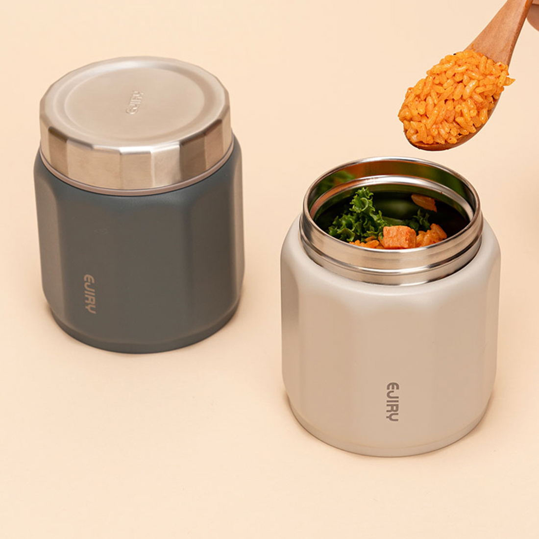 에지리 보온죽통 보온도시락통 아기 이유식 초등학생 직장인 수능 도시락 런치팟 세트
