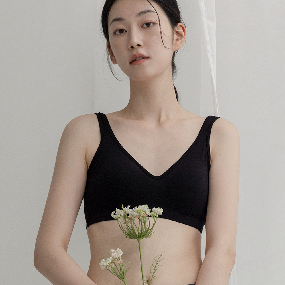 싸이클린 브라렛 노와이어 패드일체형브라 캐시미어 민감피부 여성속옷 처진가슴 - 메인 이미지