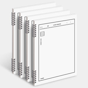 [SET] 뮤니드 스프링 8mm 라인 노트 화이트 4권 세트 실사용 후기 | 효과 있을까? - 상품 이미지 1