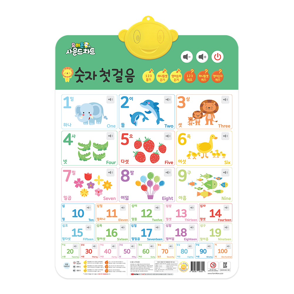 요미몬 사운드차트 4종 패키지 아기병풍 유아포스터 벽보 유아선물 아기선물 국민육아템