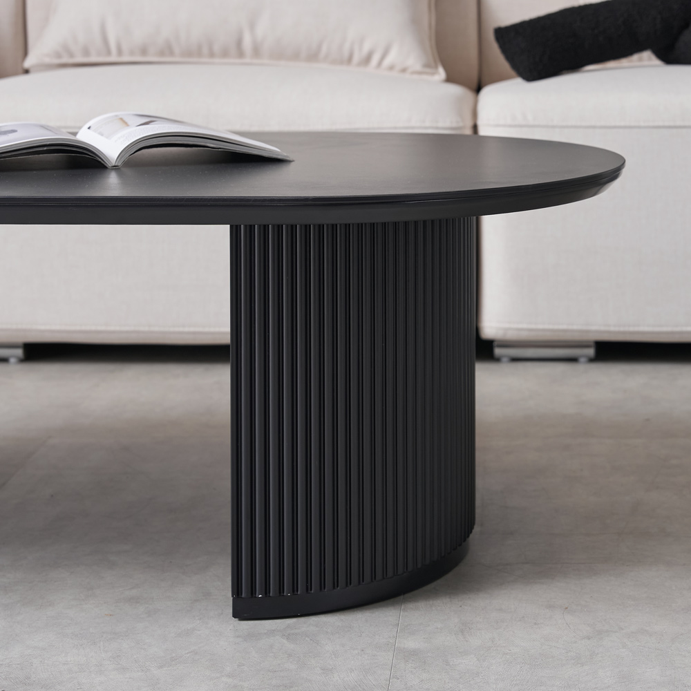 거실테이블 쇼파테이블 세라믹 템바보드 수납형 거실탁자 블랙