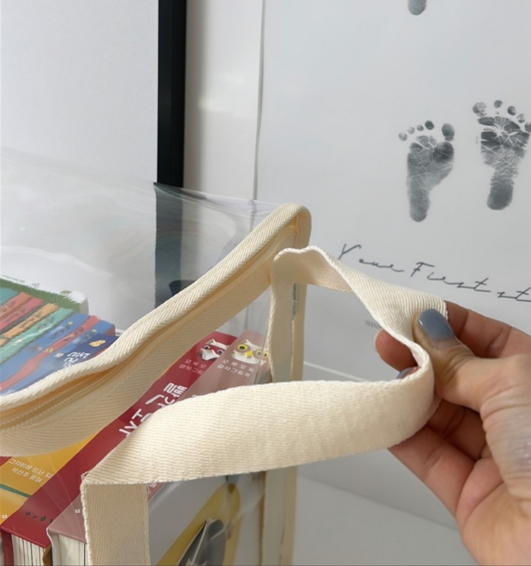 아오라 사각 TPU 투명 장난감 정리함 바구니 수납함 아기 인형 책 보관함 박스 M