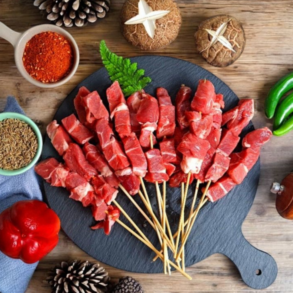부드러운 양꼬치 어린양 양마호크 어깨살 큐브 양깍두기 고기 500g