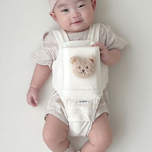 베이비소풍 뒤방쿠 올인원 신생아 감성 곰돌이 뒤집기방지쿠션