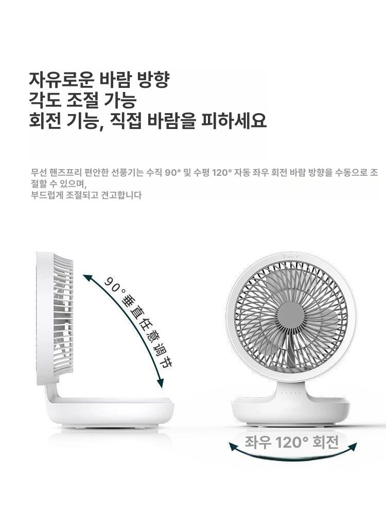 샤오미 무선 충전식 벽걸이형 미니 선풍기 욕실 주방 화장실 화이트 고급형 회전 - 상세 이미지 5