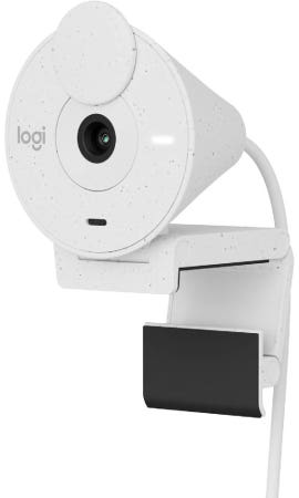[해외]로지텍 Brio 300 풀HD 웹캠 프라이버시 셔터 노이즈감소 마이크USB-C Zoom Microsoft Teams Google Mee